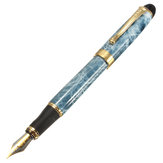 قلم جينهاو X450 سكاي بلو مرقط 18KGP متوسطة العرض قلم حبر نافورة توقيع مدرسي مستلزمات مكتبية